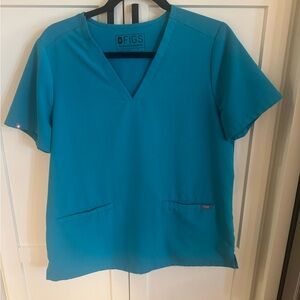 Figs Women's Teal Scrub Top